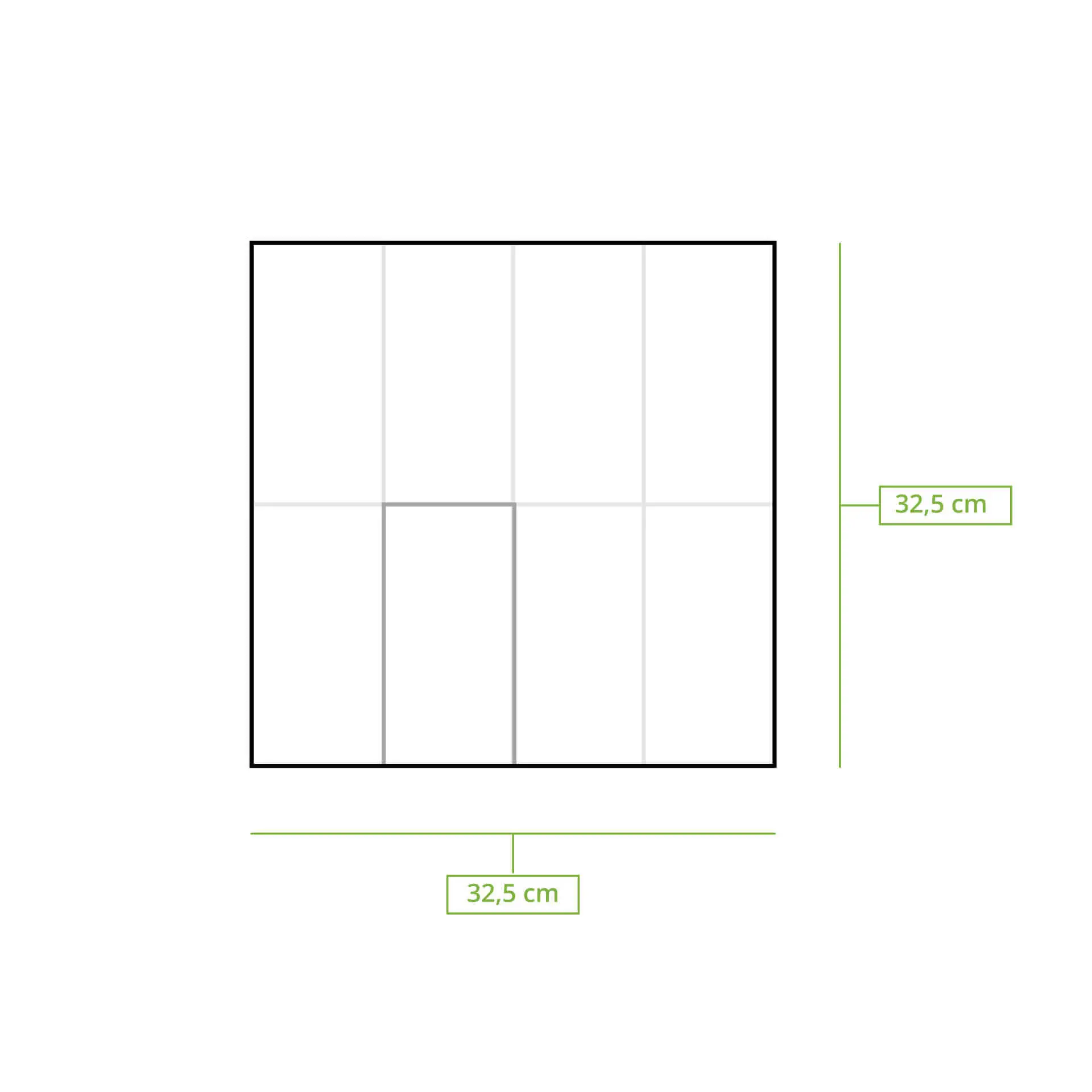 Servetten van gerecycled papier 32,5 x 32,5 cm, 2-laags, 1/8 vouw, ongebleekt, "Made by Nature"