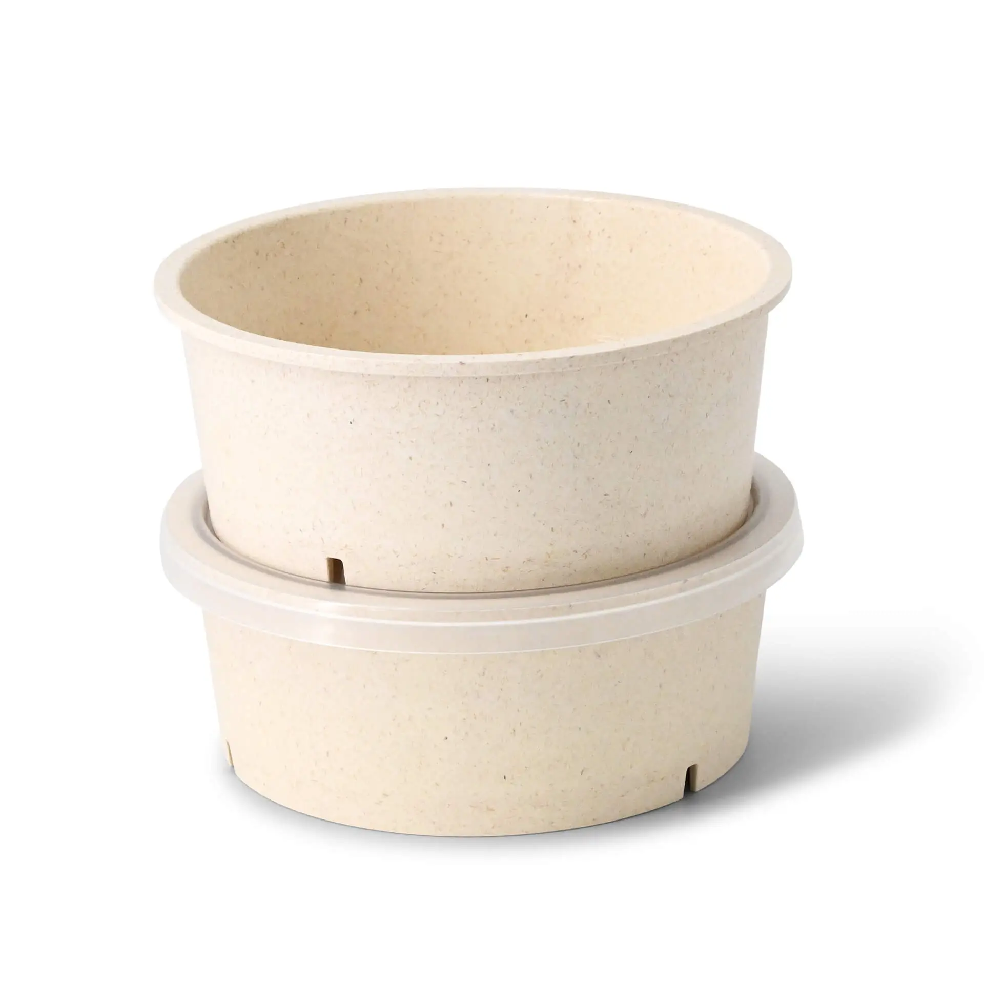 Herbruikbare schaaltjes "merways Bowl" 650 ml, Ø 150 mm, cashew / creme-wit