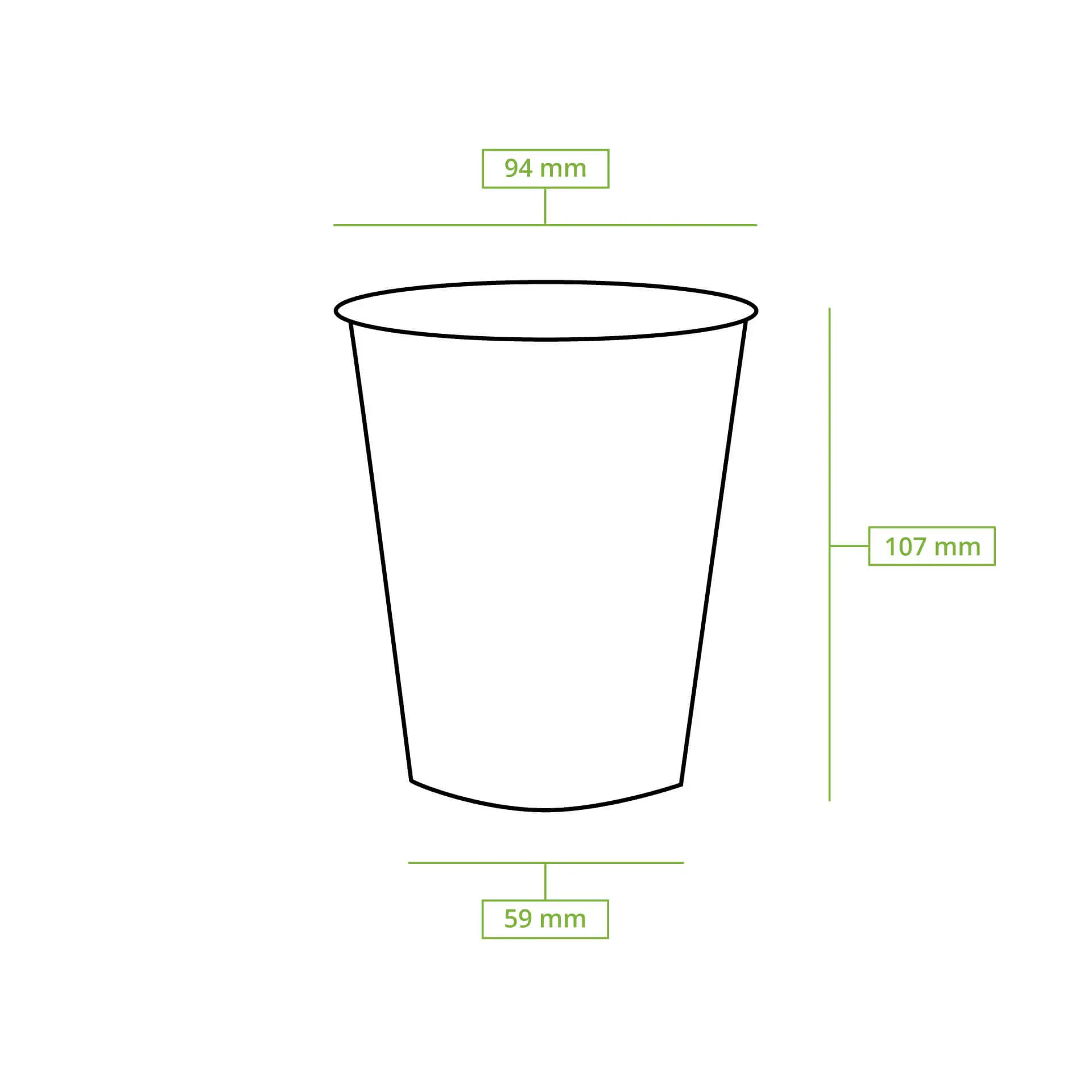 rPET transparante beker 300 ml / 12 oz, Ø 95 mm