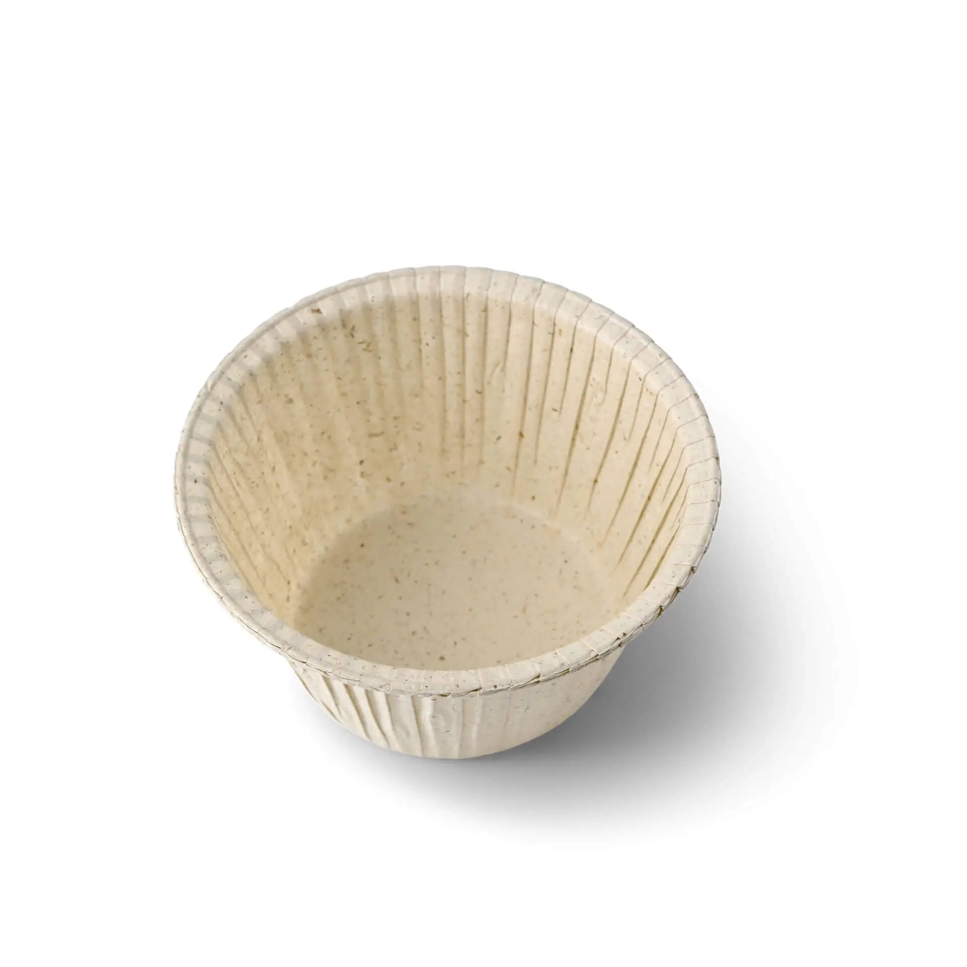 Cupcake vormpjes van graspapier 5 cm, rond, bruin