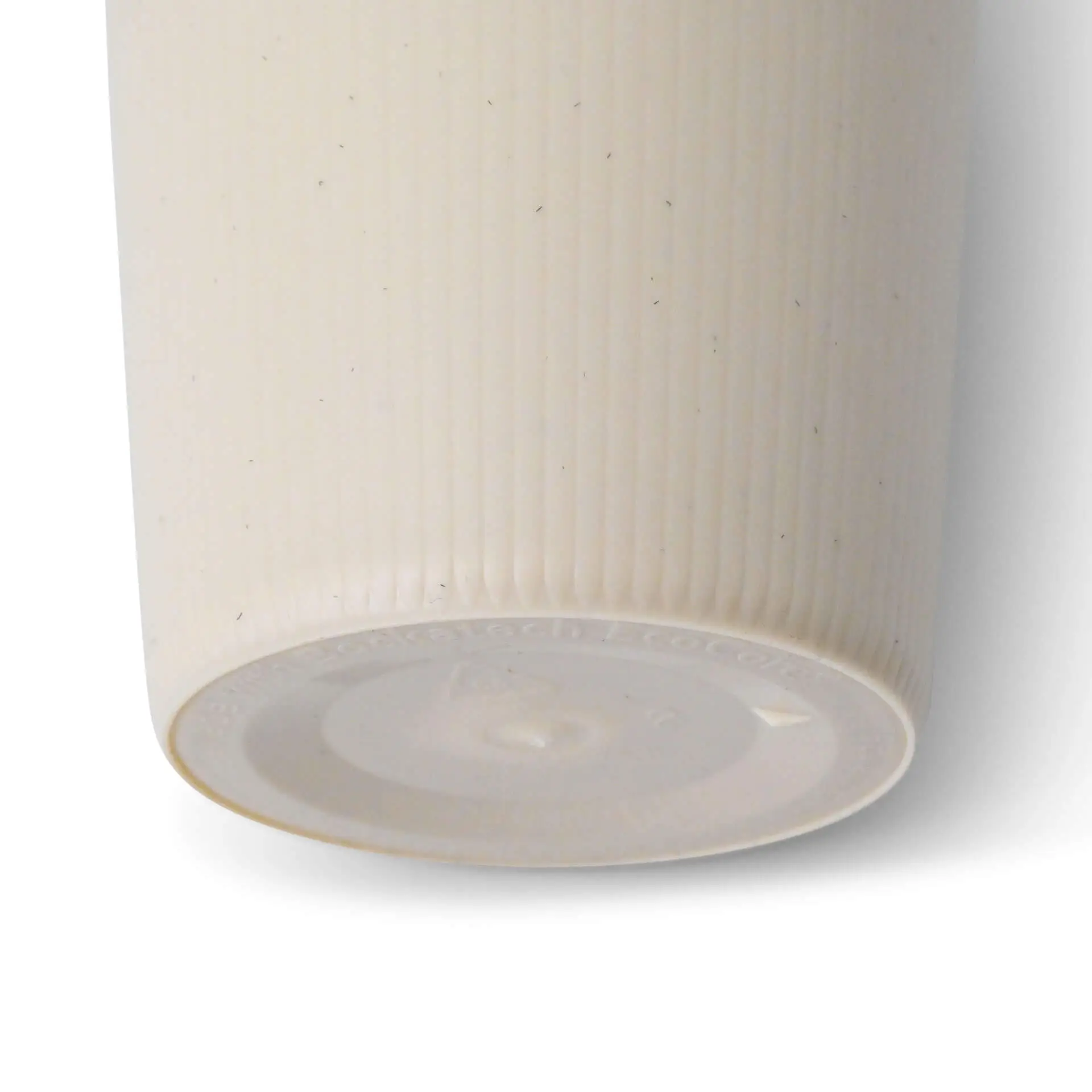 Herbruikbare geribbelde beker 250 ml / 10 oz, Ø 80 mm, creme-wit