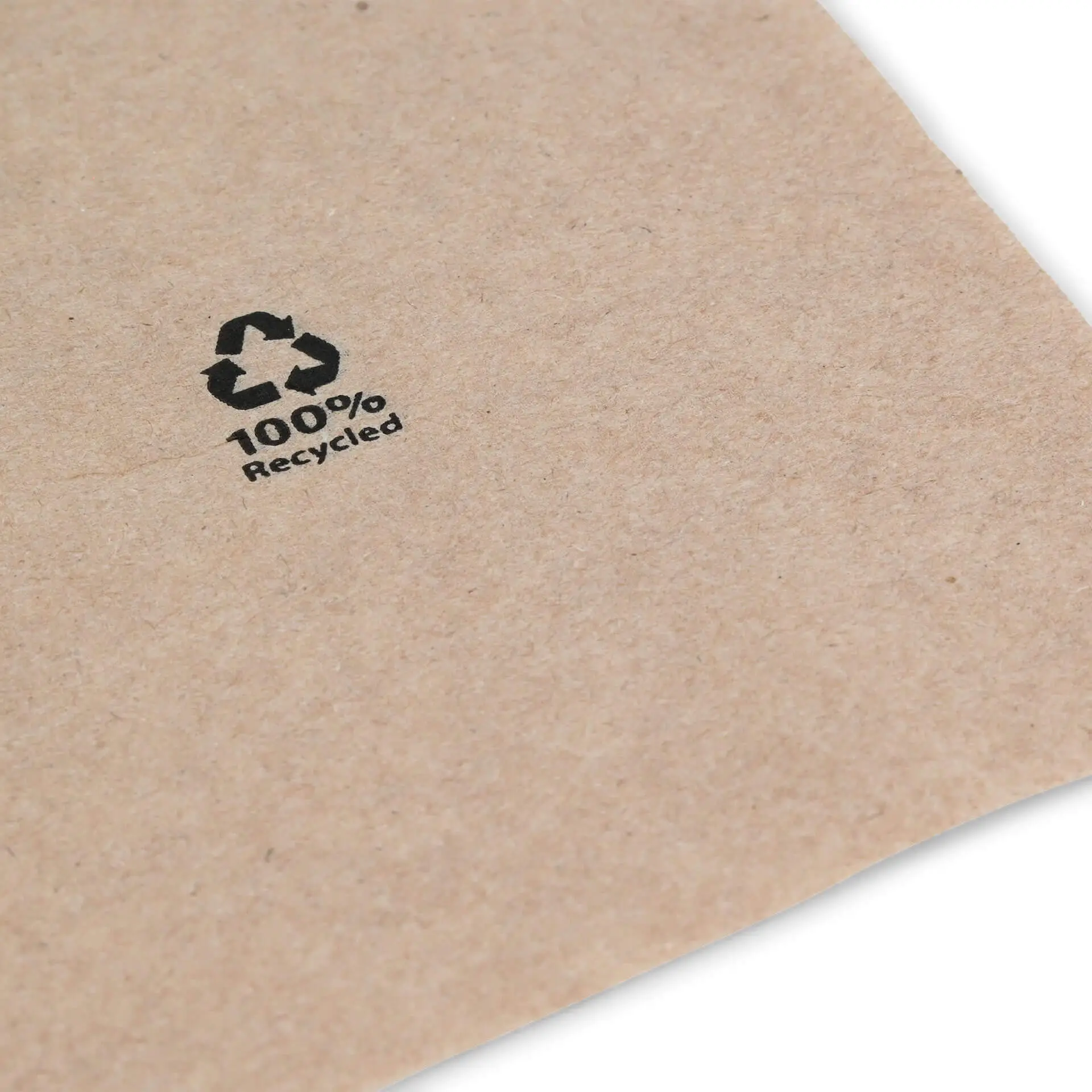 Servetten van gerecycled papier, 33 x 33 cm, 2-laags, 1/4 vouw, bruin