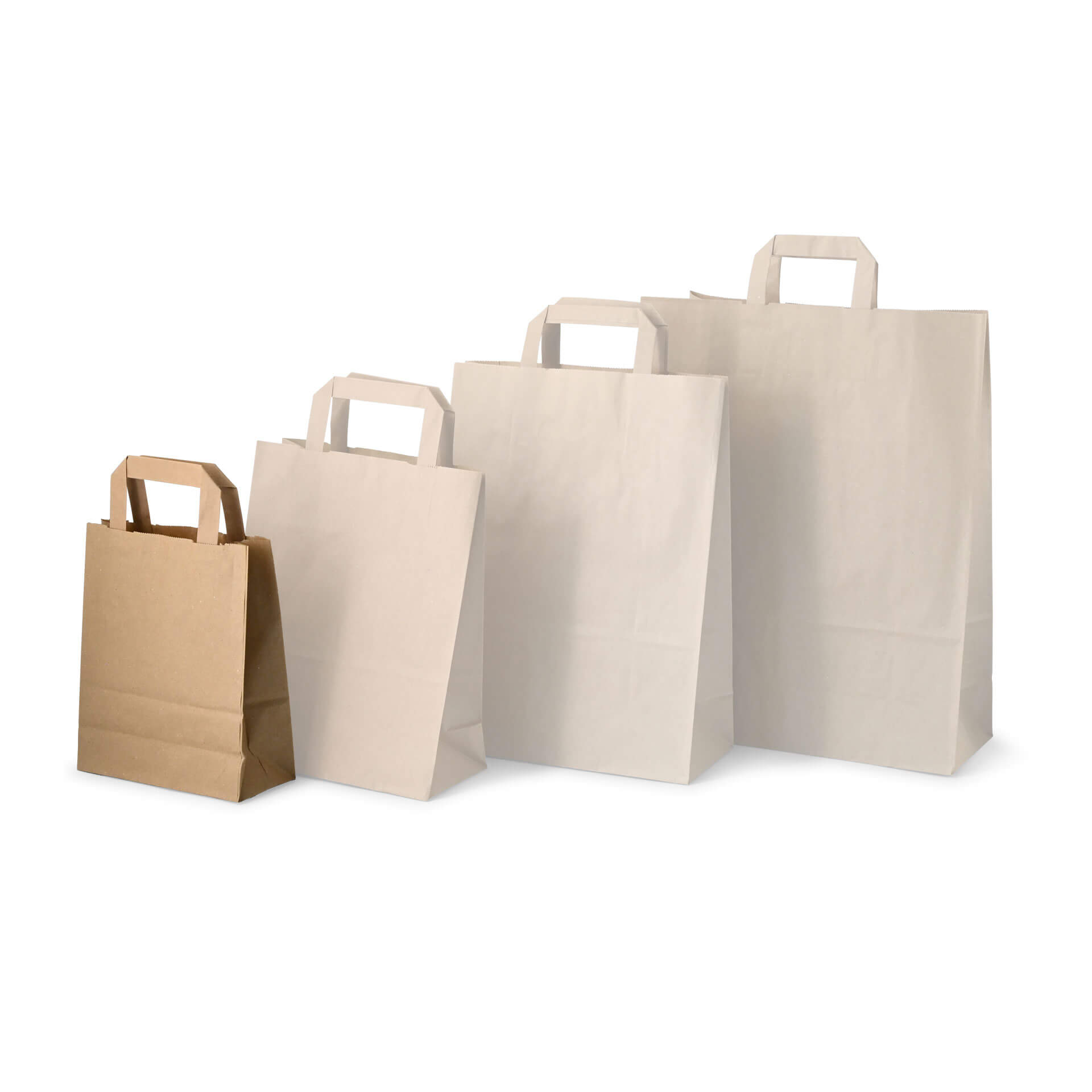 Recycling paper-carrier bags S, 18 x 8 x 22 cm, kraft